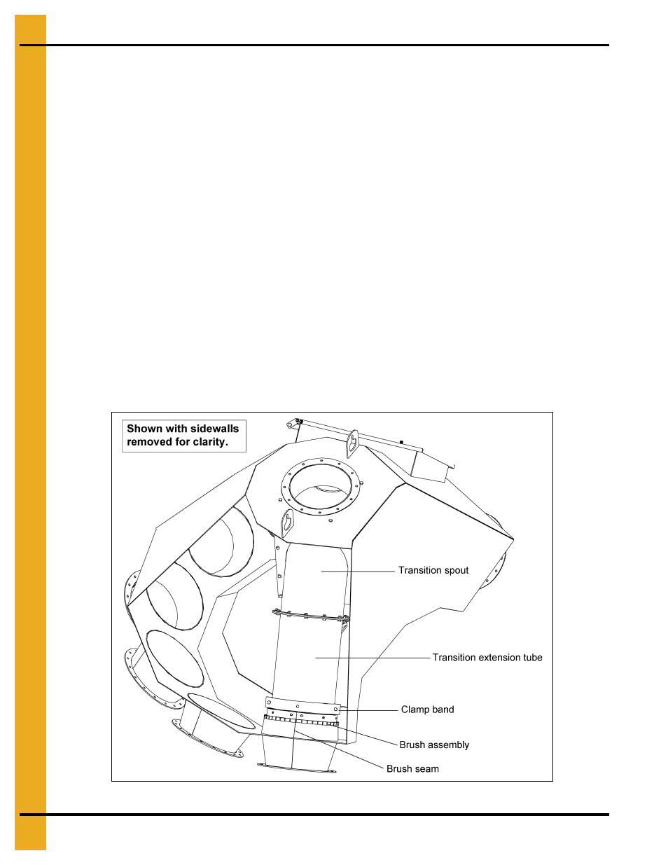 Replacing the brush mount assembly, Replacing the wear liner (continued) | Grain Systems Bucket Elevtors, Conveyors, Series II Sweeps PNEG-1385 User Manual | Page 14 / 52