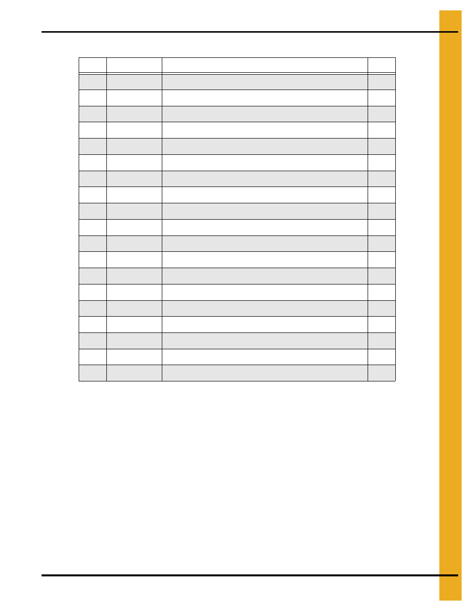 Parts list | Grain Systems Bucket Elevtors, Conveyors, Series II Sweeps PNEG-1385 User Manual | Page 17 / 52