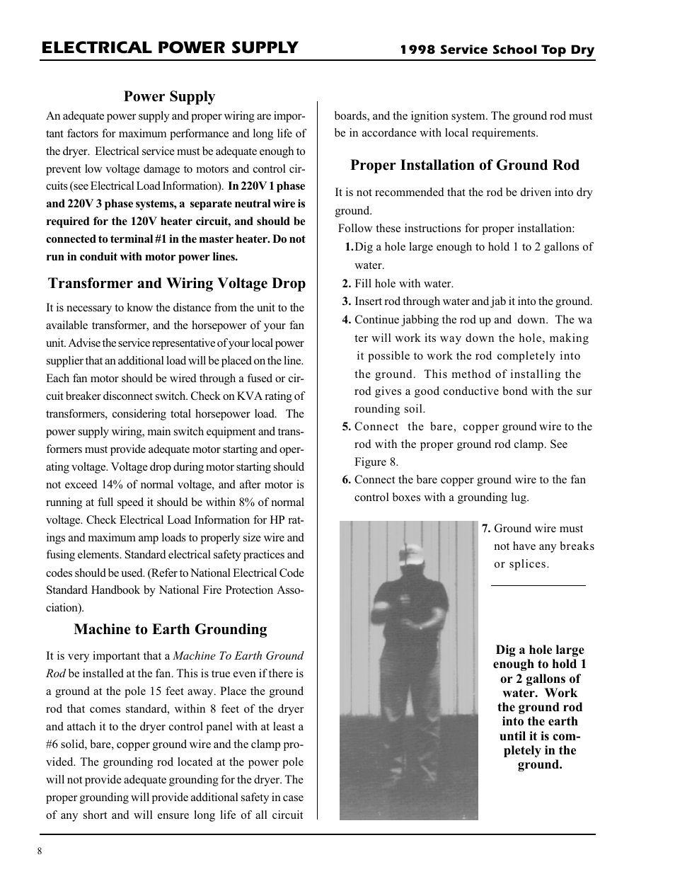 Electrical power supply | Grain Systems PNEG-692 User Manual | Page 8 / 24