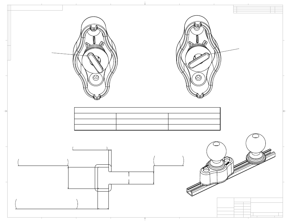RAM Mount Track Bolt Assembly Chart User Manual | 1 page