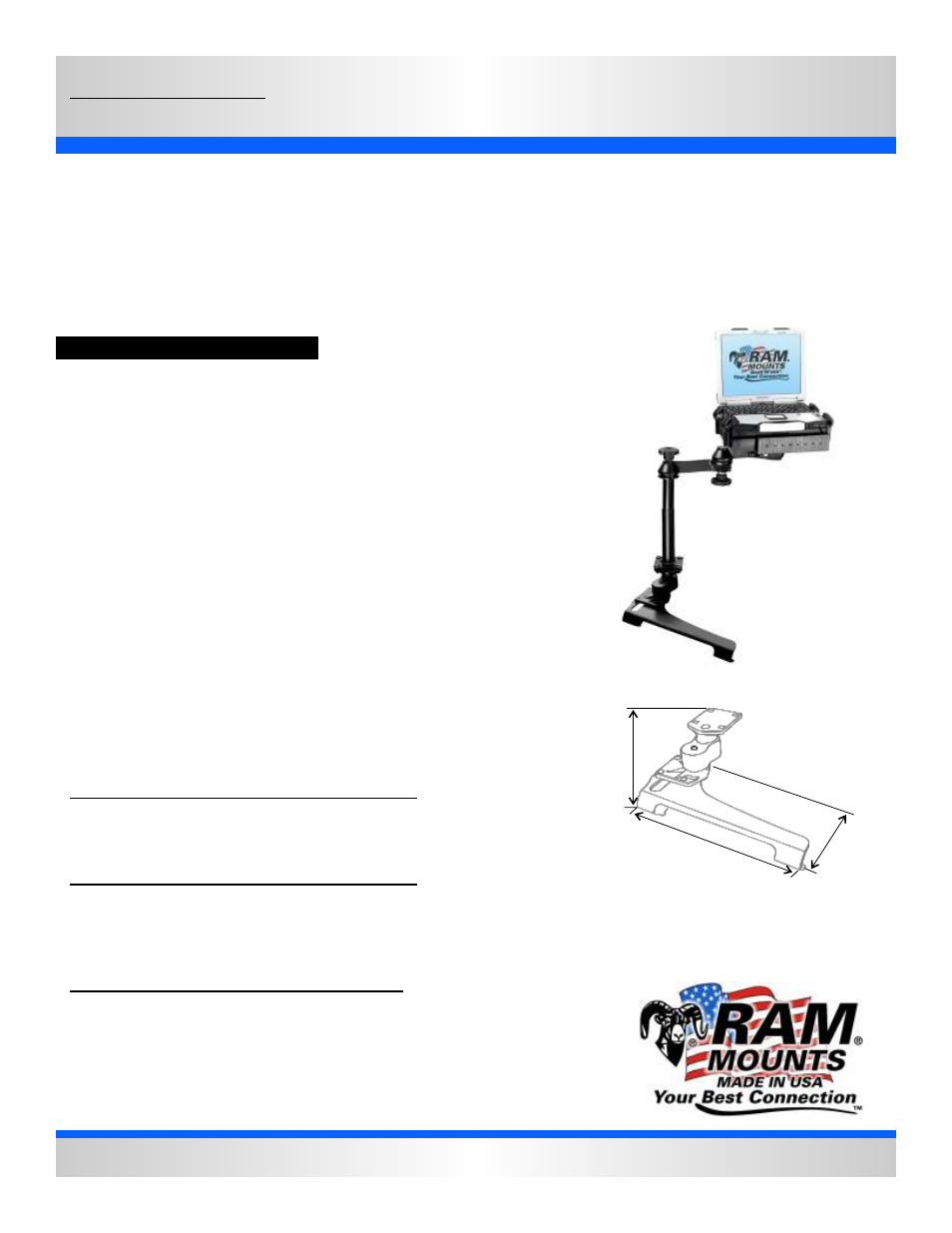 RAM Mount RAM-VB-166-SW1 User Manual | 2 pages