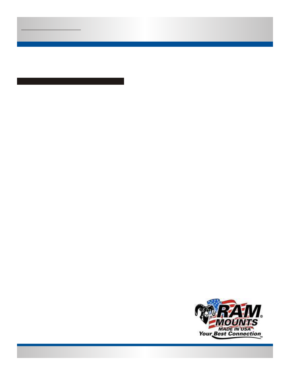 Ram drill seat bases, Universal all vehicles, Vehicle base for the | RAM Mount RAM-VBD-125-SW1 User Manual | Page 2 / 3