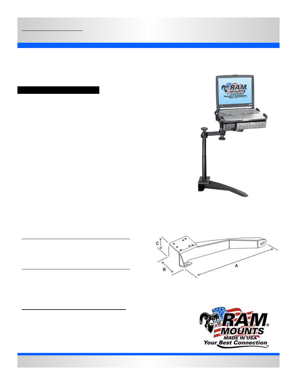 RAM Mount RAM-VB-142-SW1 User Manual | 2 pages