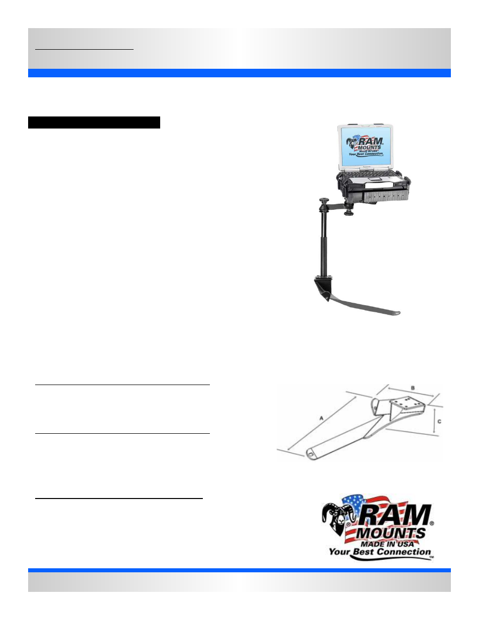 RAM Mount RAM-VB-144-SW1 User Manual | 2 pages