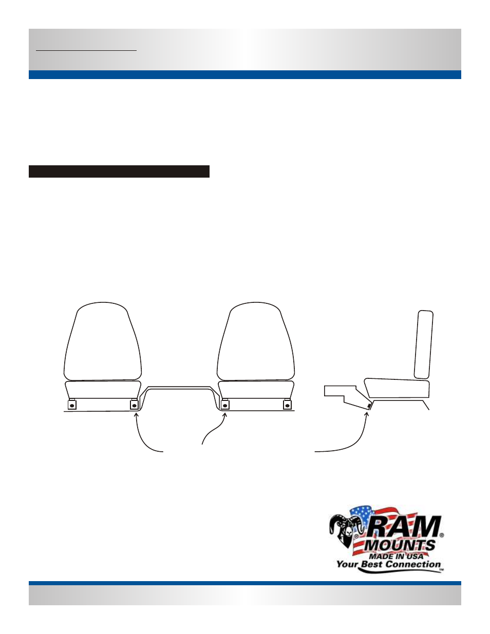 Ram no-drill, Seat bases, Vehicle base for the | Item number ram-vb-115 | RAM Mount RAM-VB-115-SW1 User Manual | Page 2 / 2