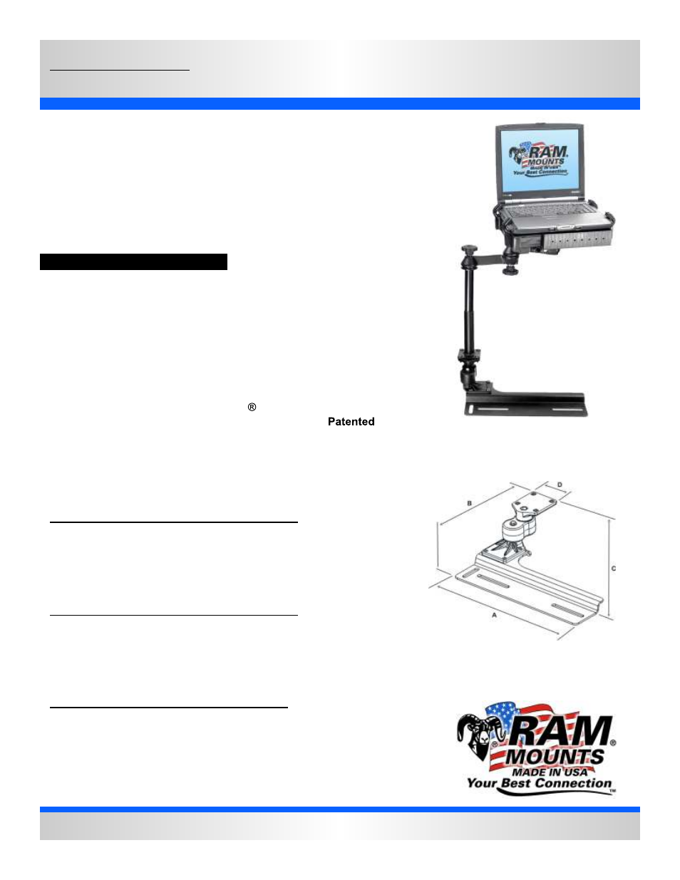 RAM Mount RAM-VB-146-SW1 User Manual | 2 pages