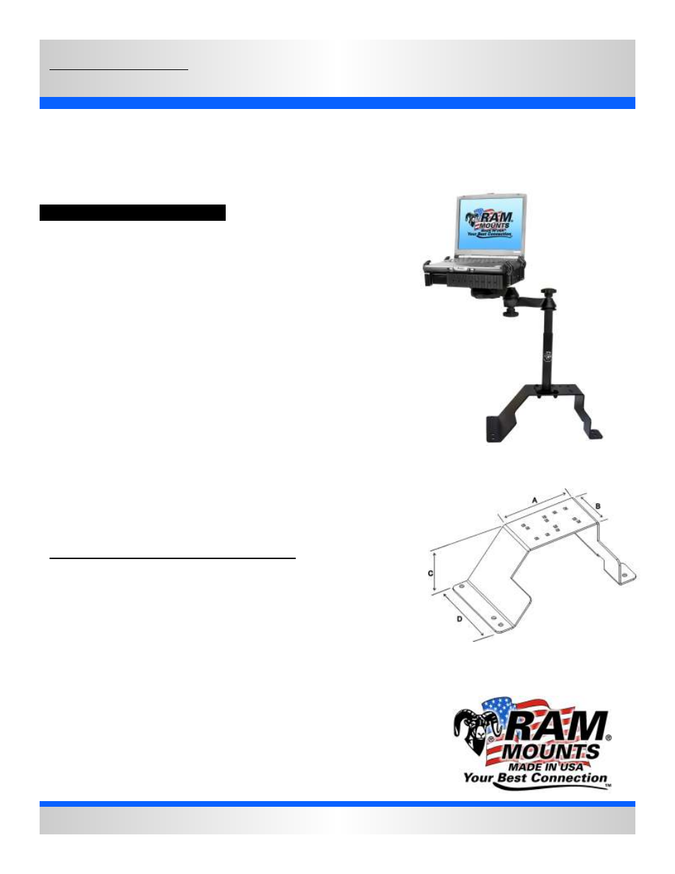 RAM Mount RAM-VB-107-SW1 User Manual | 2 pages