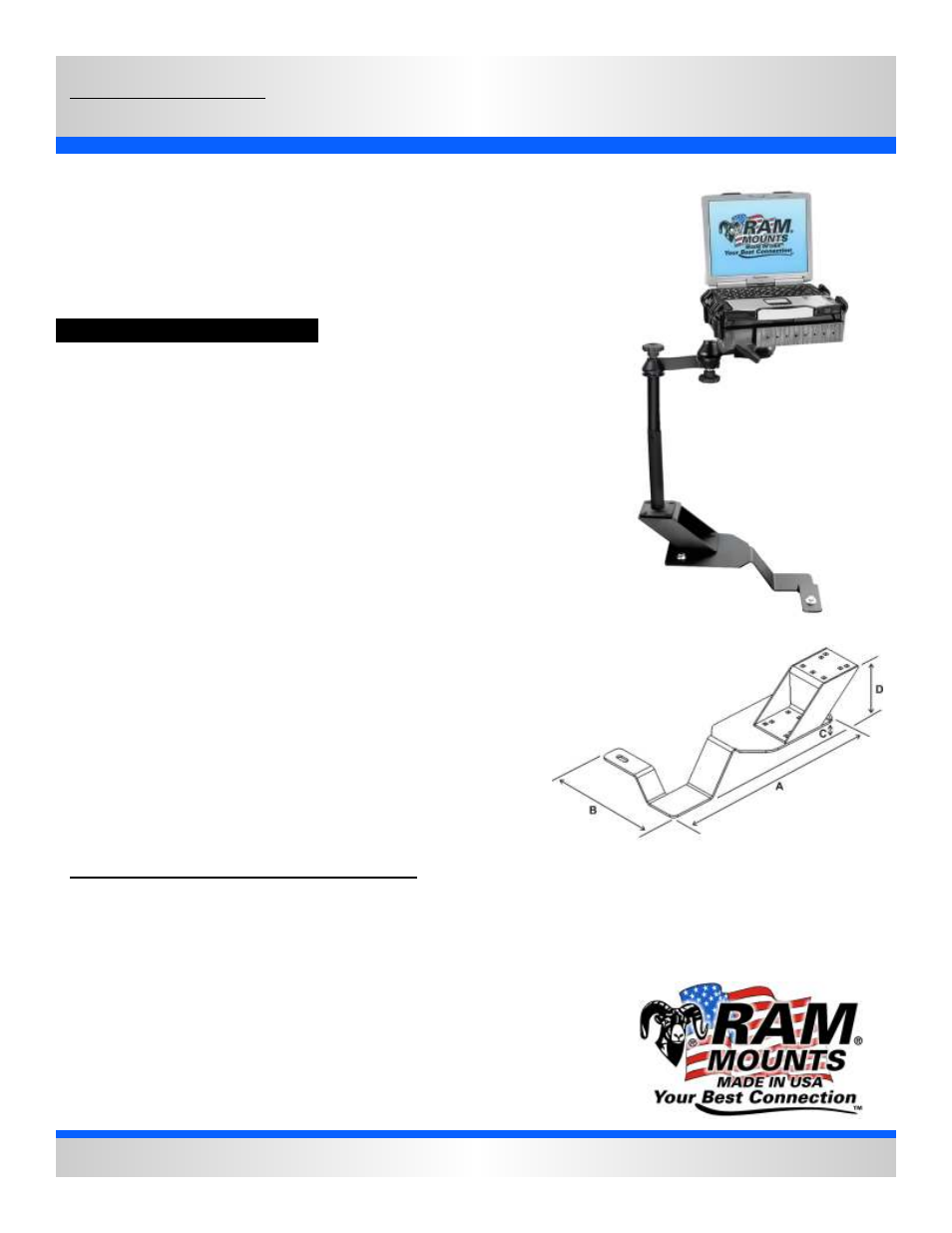 RAM Mount RAM-VB-101-SW1 User Manual | 2 pages