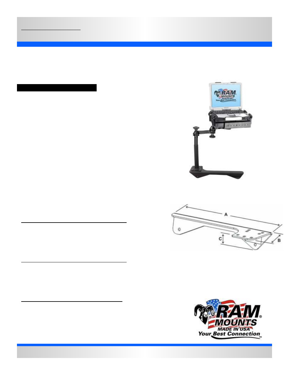 RAM Mount RAM-VB-130-SW1 User Manual | 2 pages