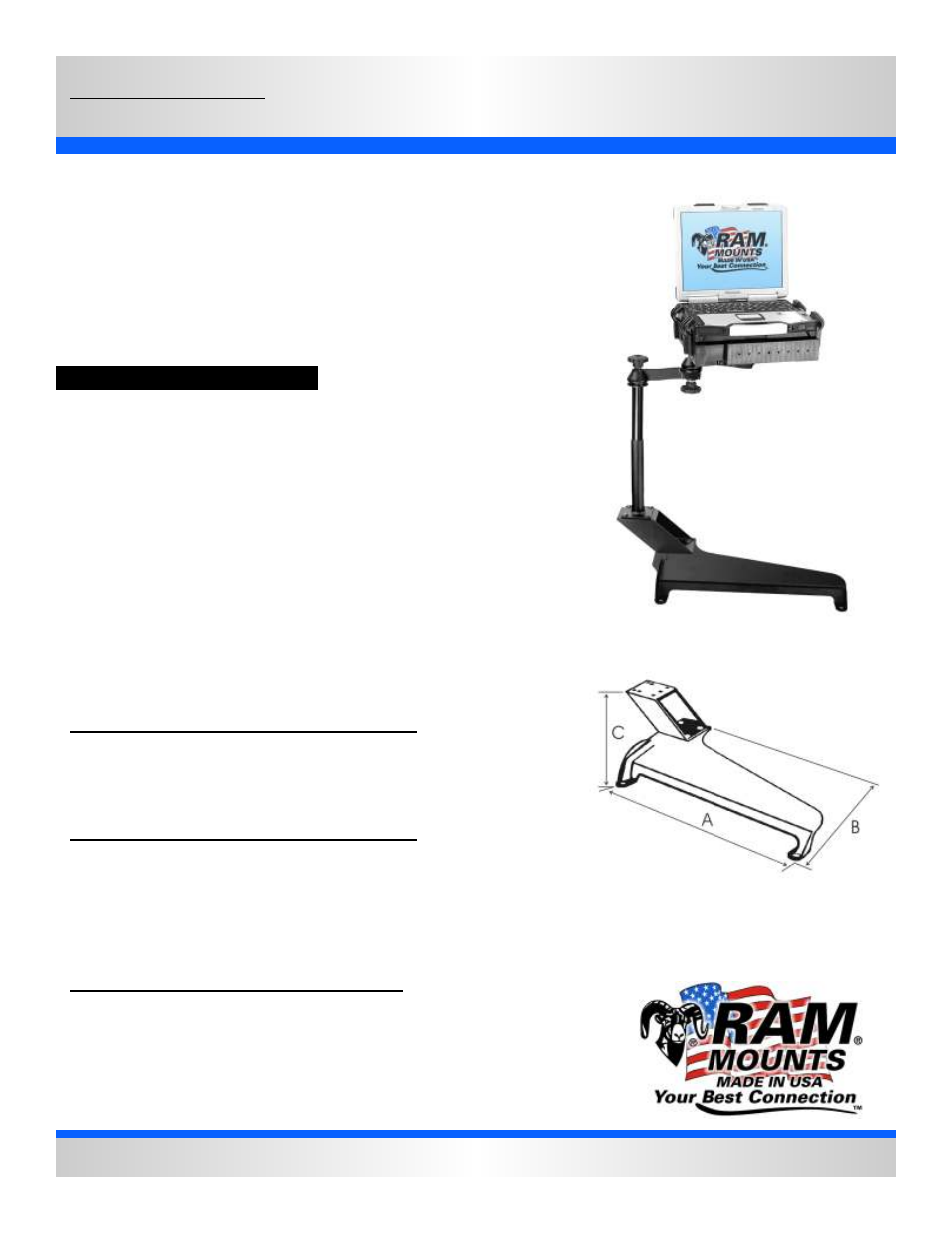 RAM Mount RAM-VB-137ST1-SW1 User Manual | 2 pages