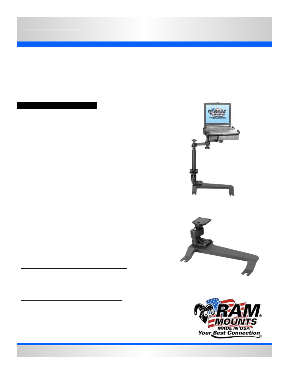RAM Mount RAM-VB-131A-SW1 User Manual | 2 pages