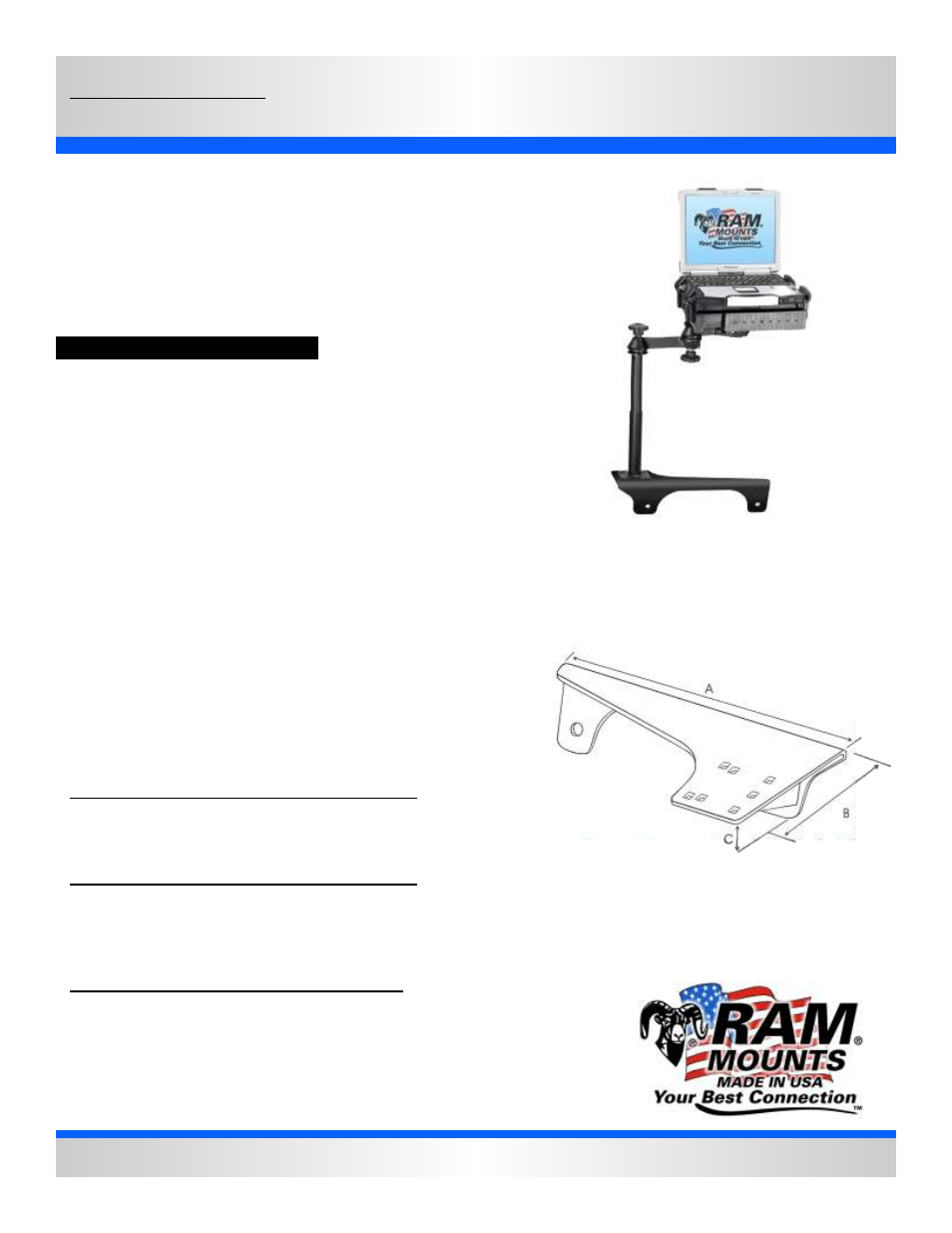 RAM Mount RAM-VB-165-SW1 User Manual | 2 pages