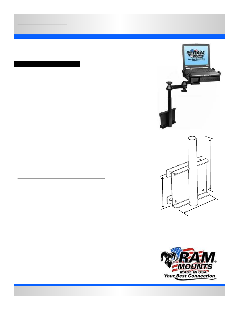 RAM Mount RAM-VBD-128-SW1 User Manual | 2 pages