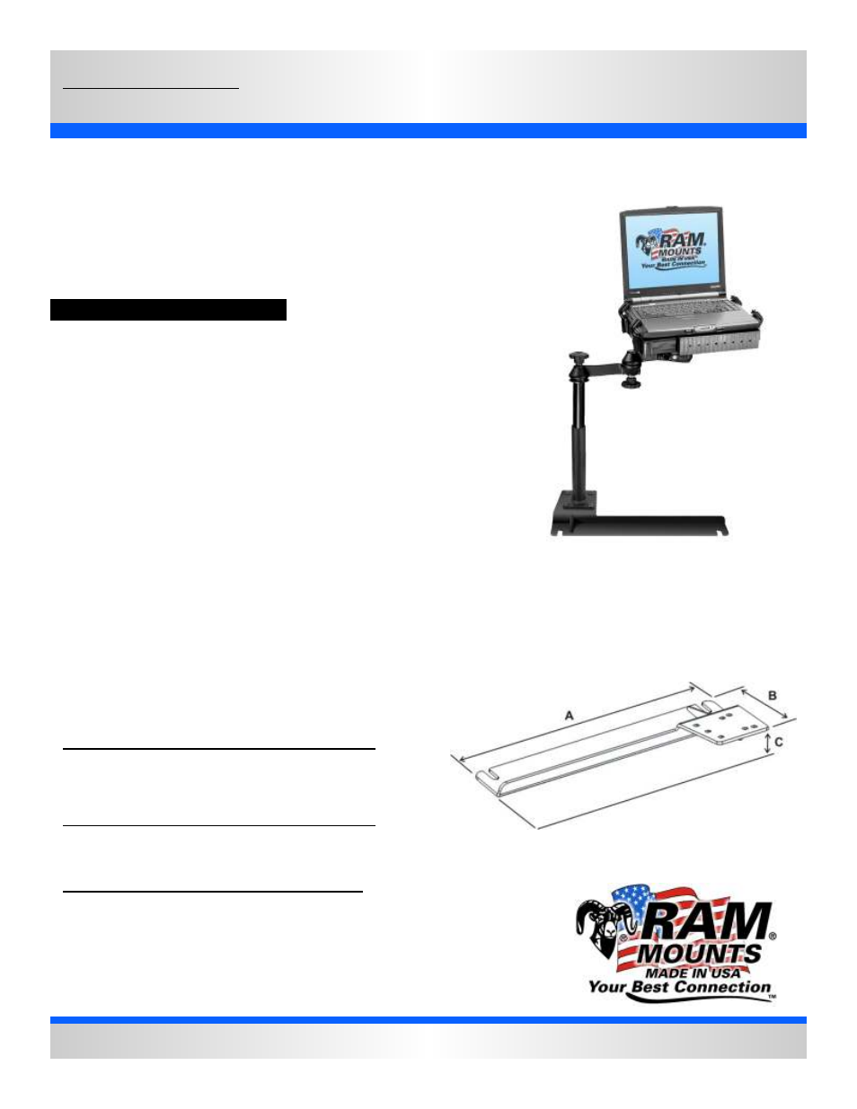 RAM Mount RAM-VB-156-SW1 User Manual | 2 pages