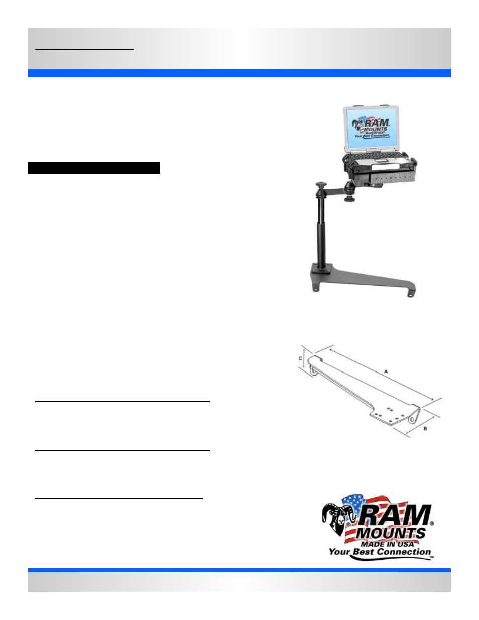 RAM Mount RAM-VB-153-SW1 User Manual | 2 pages