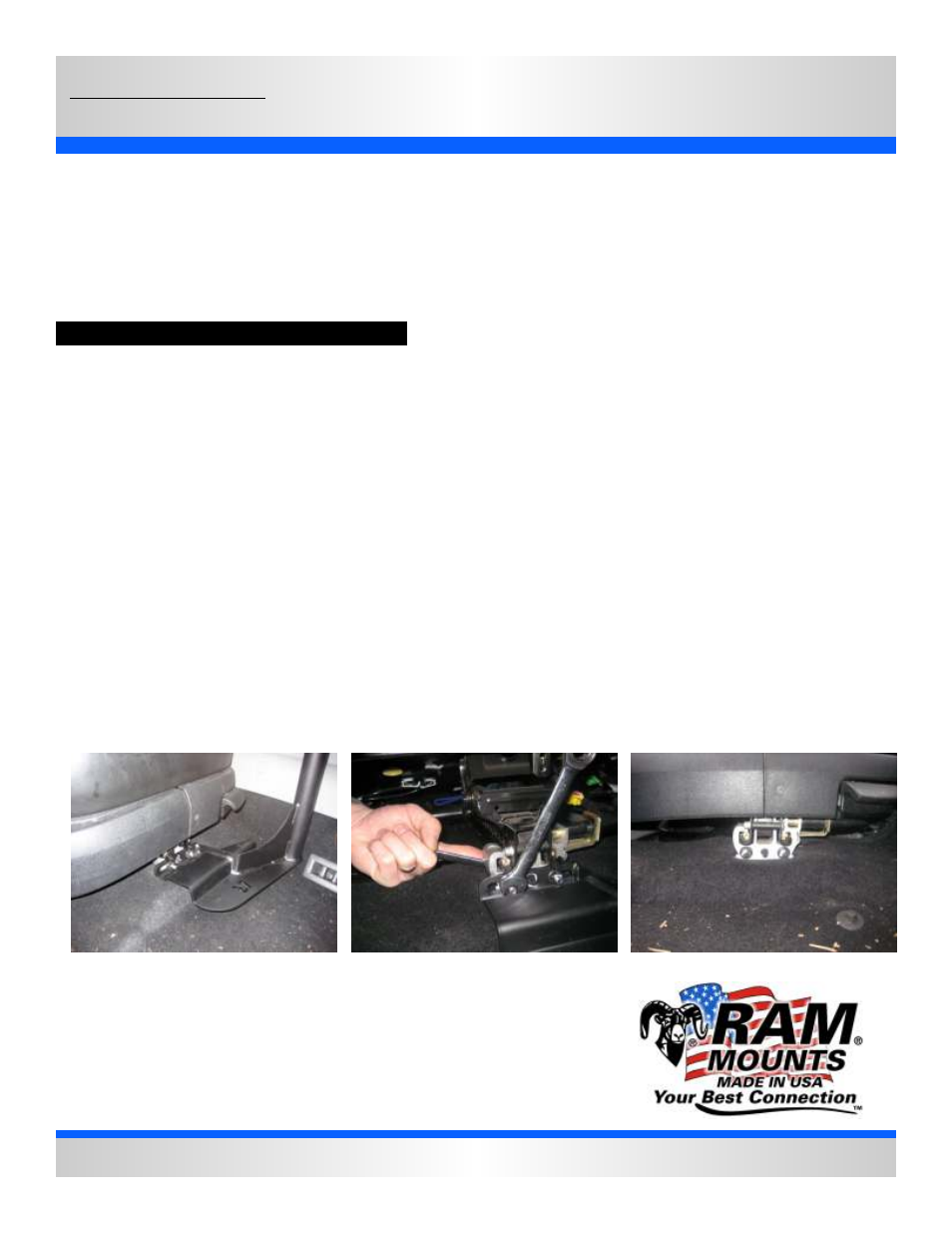 Ram no-drill, Seat bases, Vehicle base for the | Item number ram-vb-174 | RAM Mount RAM-VB-174-SW1 User Manual | Page 2 / 2