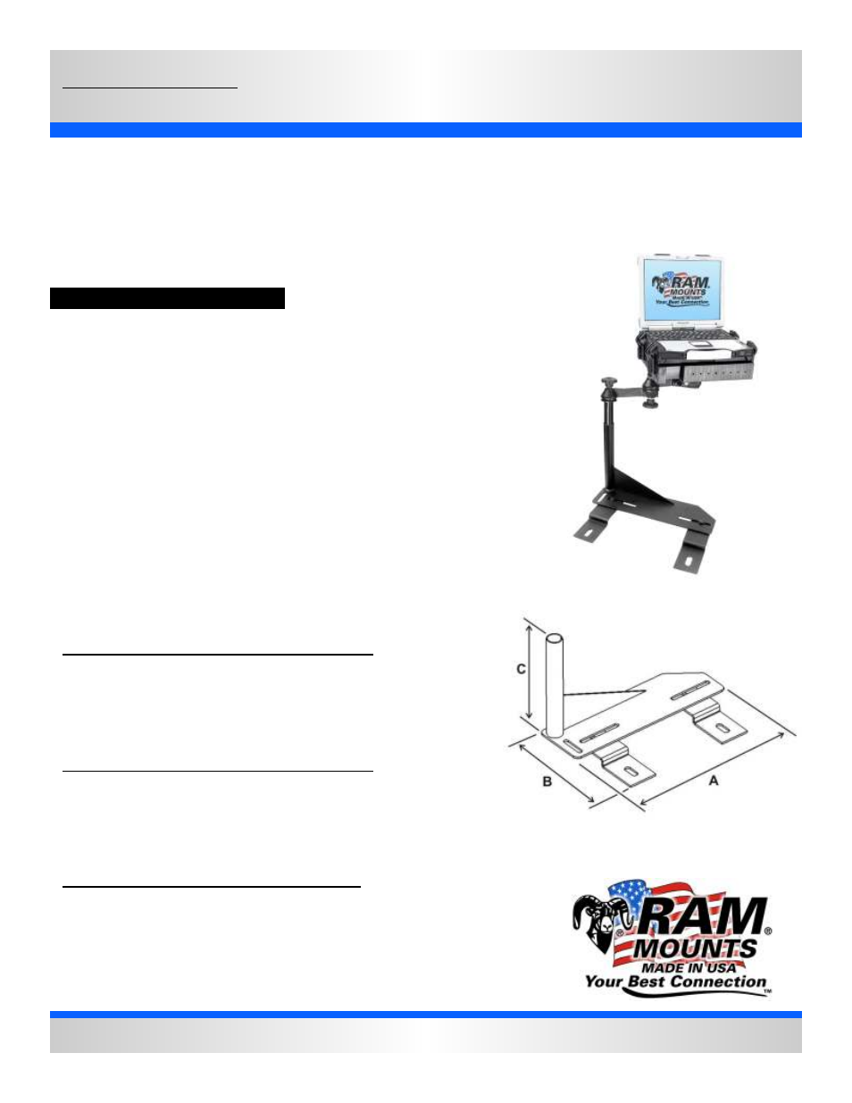 RAM Mount RAM-VB-121-SW1 User Manual | 2 pages