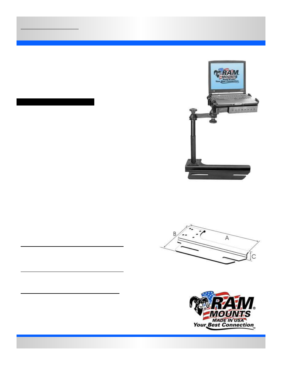 RAM Mount RAM-VB-177-SW1 User Manual | 2 pages