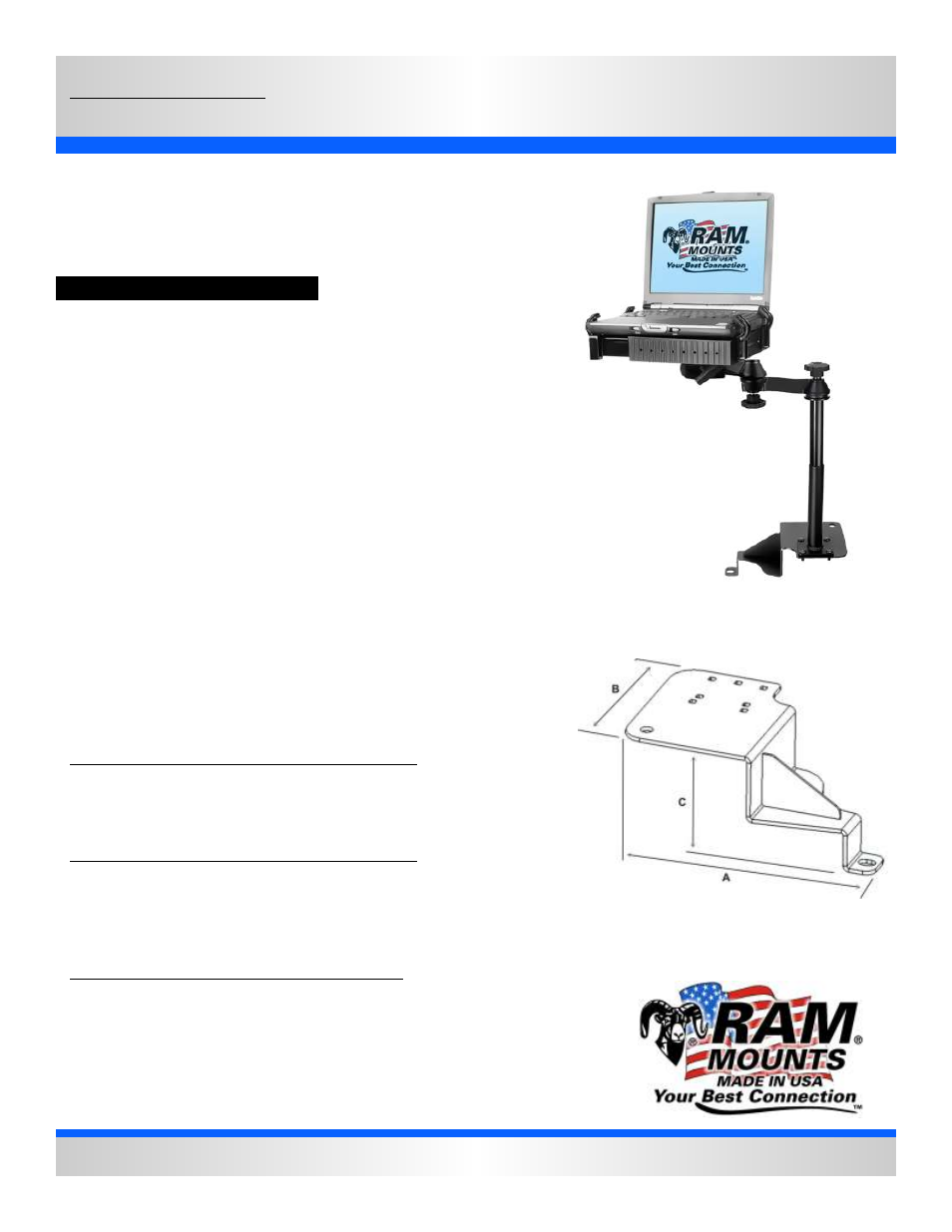 RAM Mount RAM-VB-141-SW1 User Manual | 2 pages