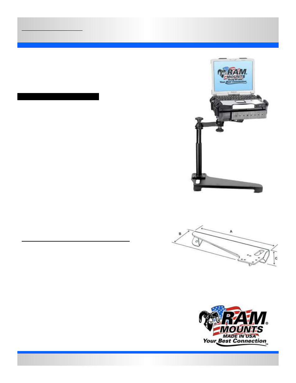 RAM Mount RAM-VB-152-SW1 User Manual | 2 pages