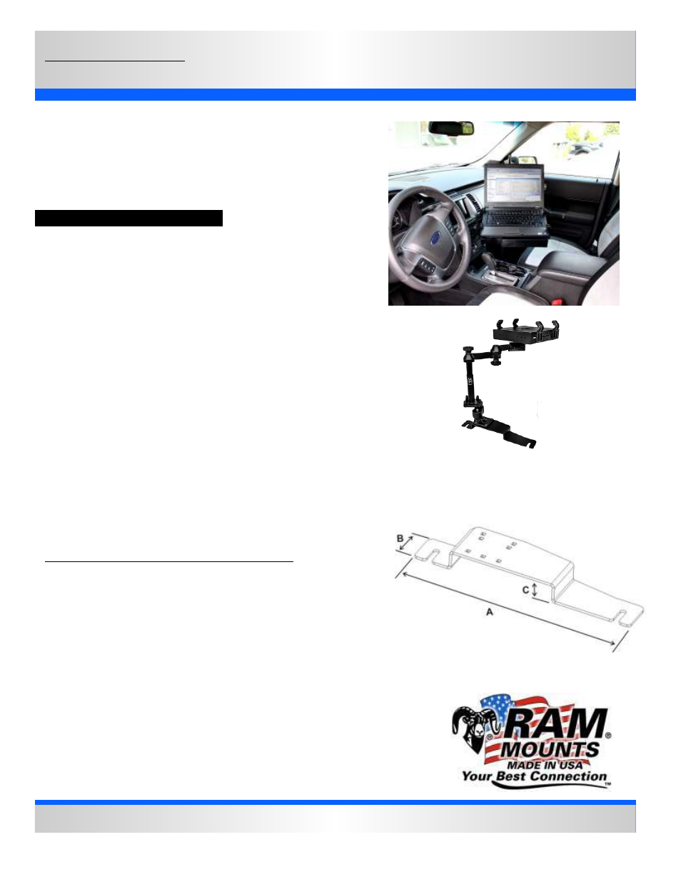 RAM Mount RAM-VB-161-SW1 User Manual | 2 pages