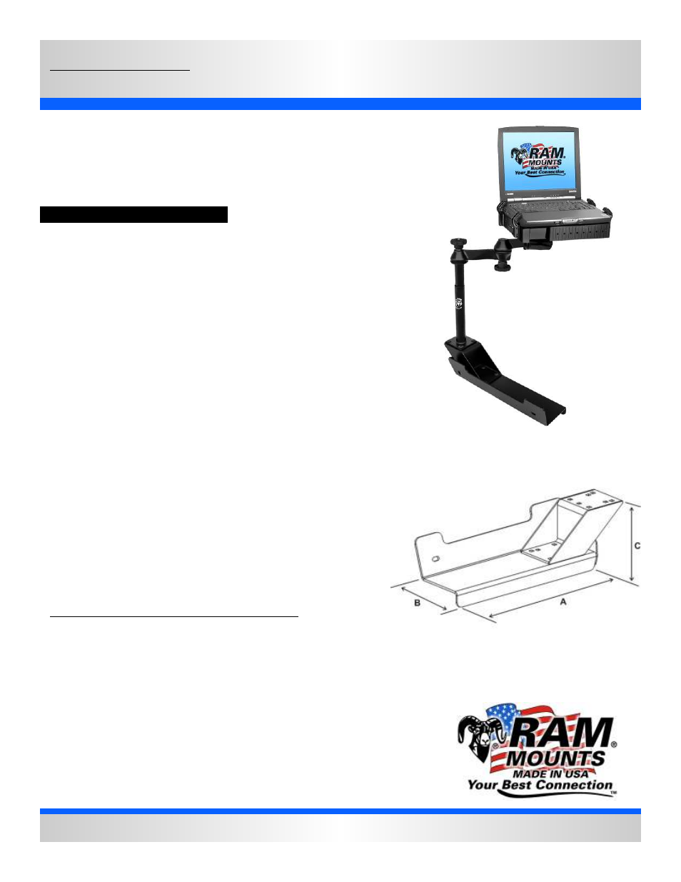 RAM Mount RAM-VB-104-SW1 User Manual | 2 pages