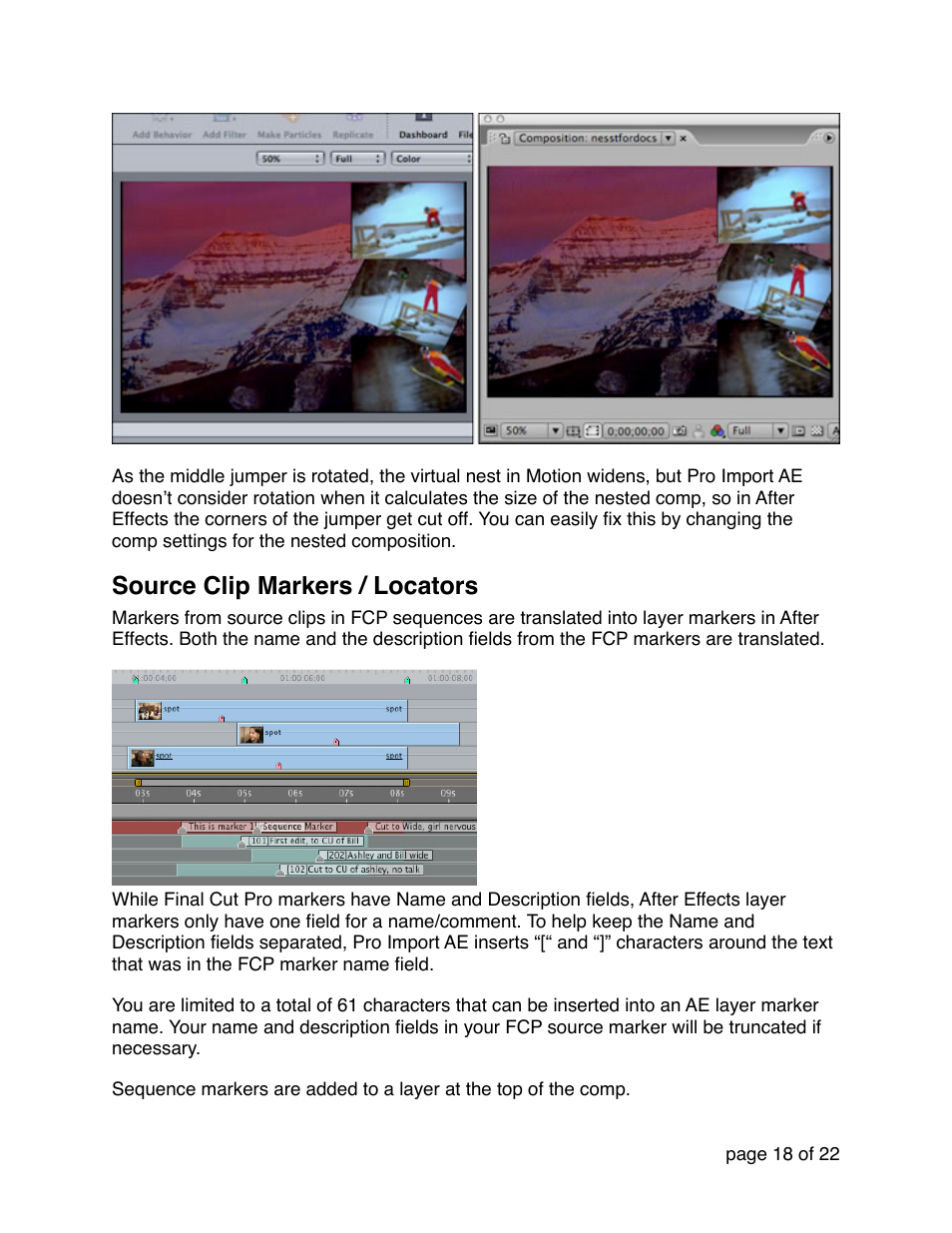 Source clip markers / locators | Automatic Duck Pro Import AE 5.0 (Win 64-bit for CS5 or CS5.5) User Manual | Page 18 / 22