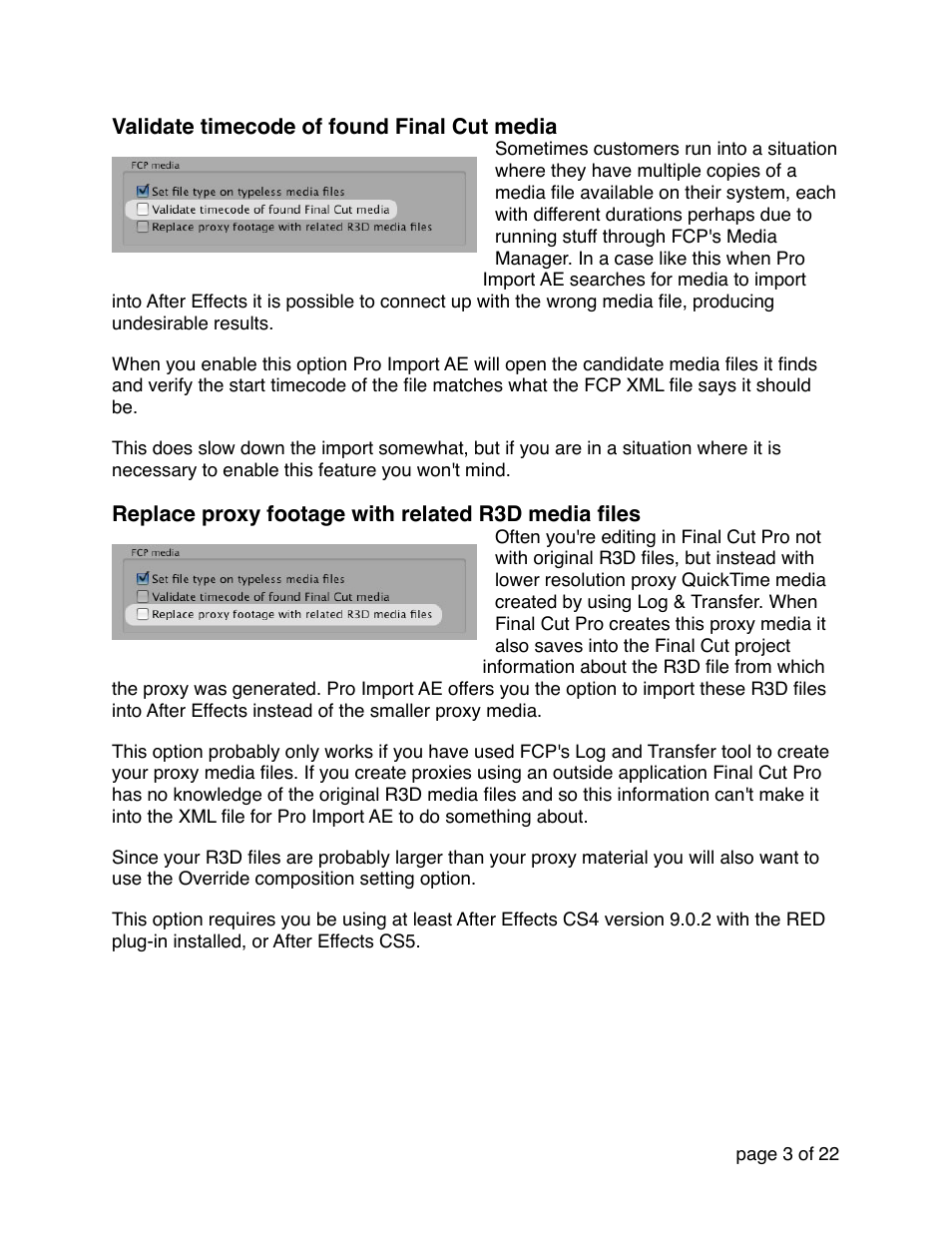 Automatic Duck Pro Import AE 5.0 (Win 64-bit for CS5 or CS5.5) User Manual | Page 3 / 22