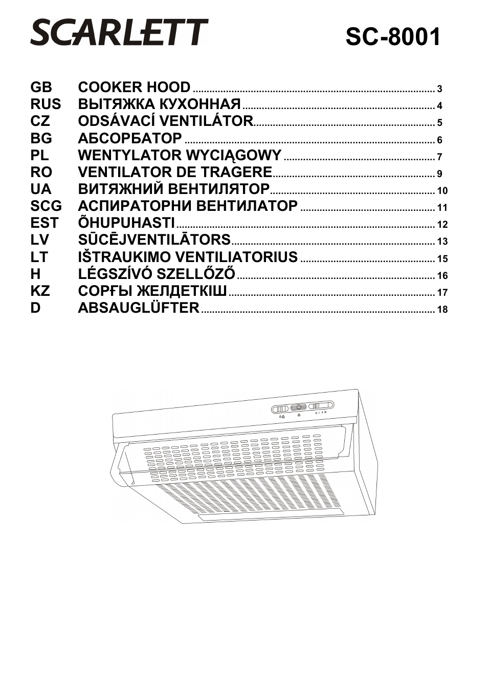 Scarlett SC-8001 User Manual | 19 pages