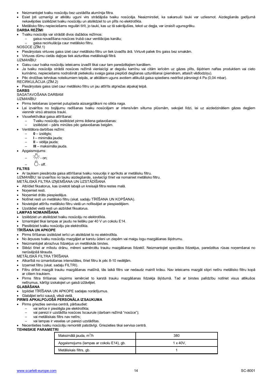 Scarlett SC-8001 User Manual | Page 14 / 19