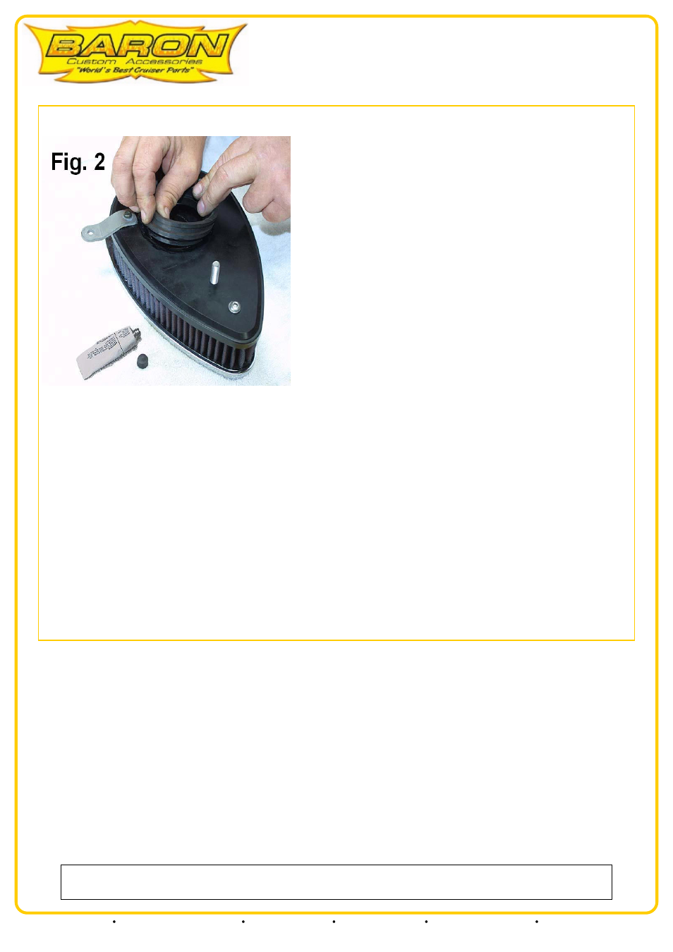 Baron Air & Fuel_BIG AIR KIT PINSTRIPE, CHROME Yamaha V-Star 650 User Manual | Page 2 / 2