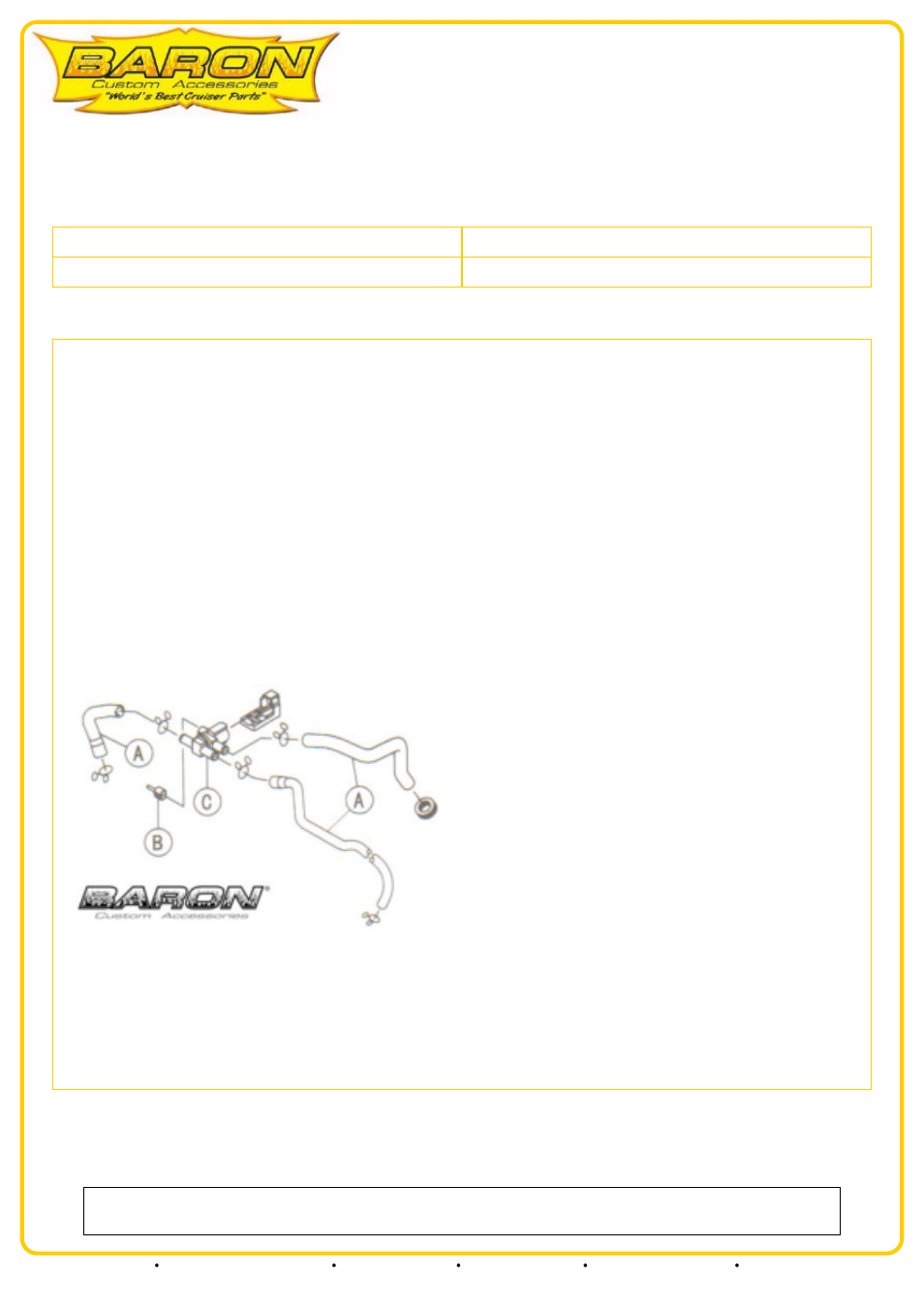 Baron Air & Fuel_AIR INJECTION SYSTEM KIT Kawasaki Vulcan 1500_1600 User Manual | 1 page