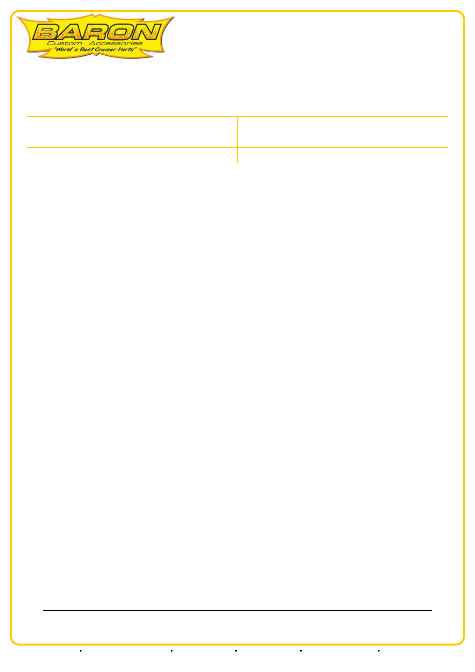 Baron Footrest & Controls_PASSENGER FLOORBOARD BRKTS - Honda VTX 1800 User Manual | 1 page