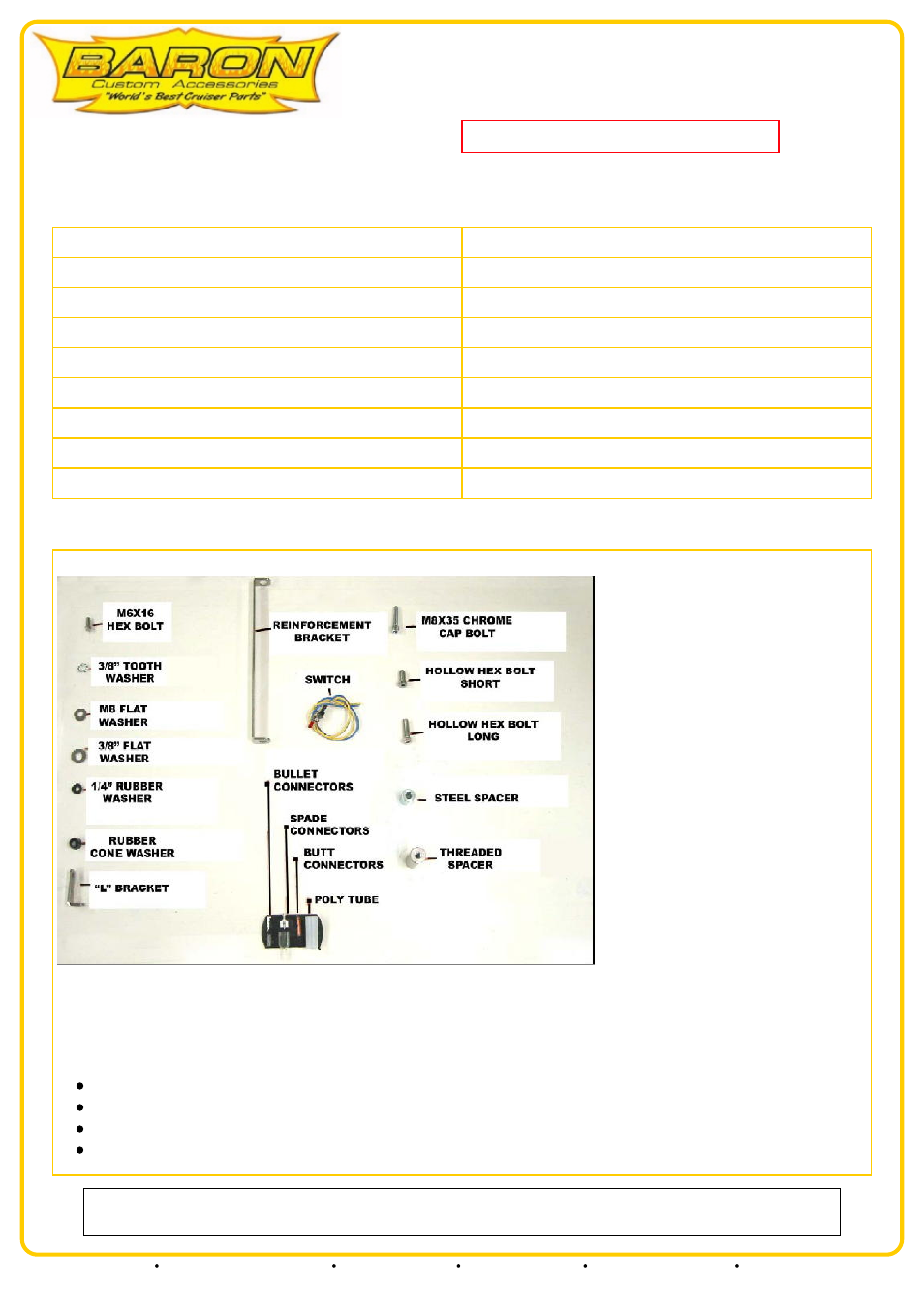 Baron Lighting & License_ULTIMATE LIGHT BAR User Manual | 5 pages