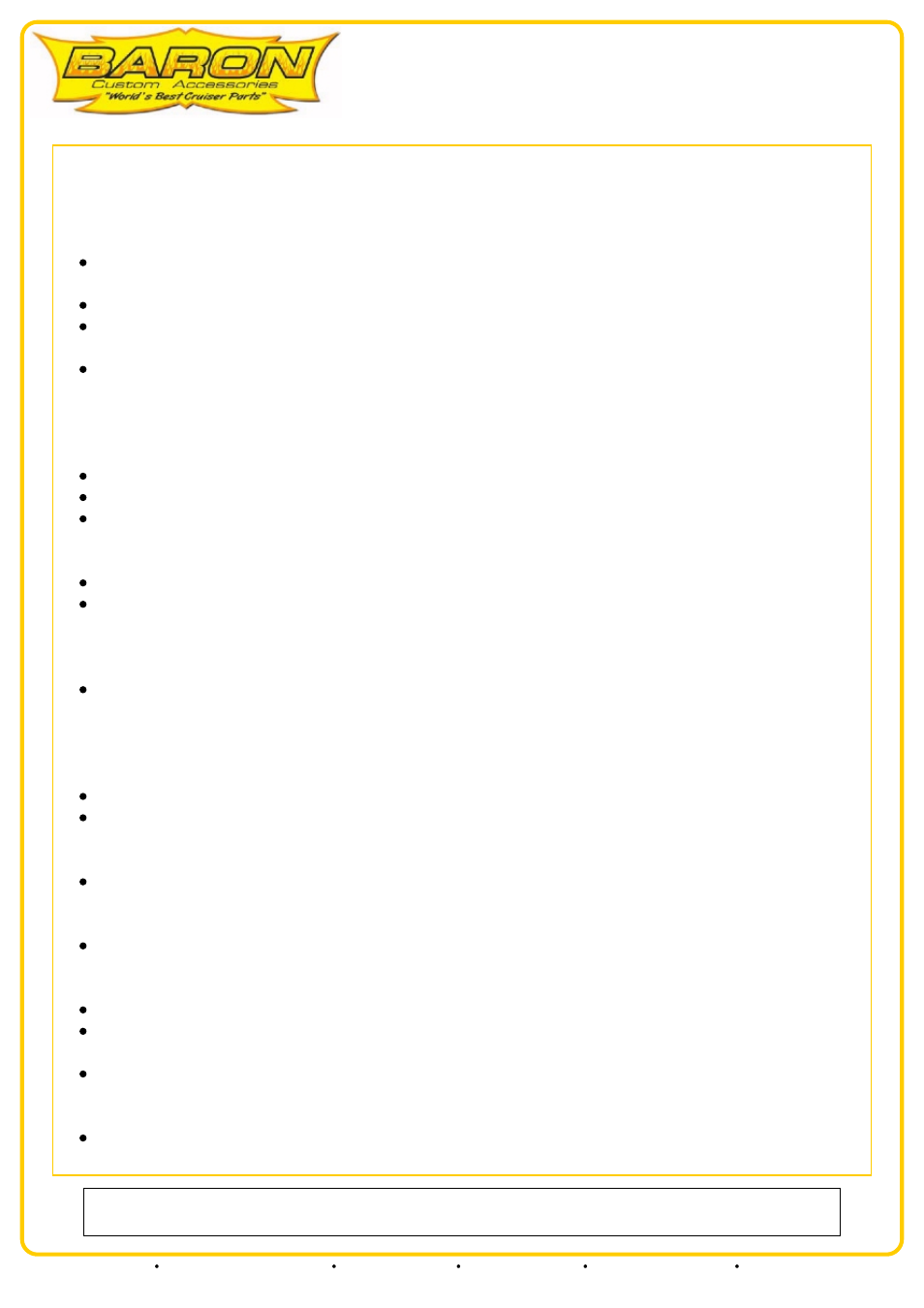 Baron Lighting & License_ULTIMATE LIGHT BAR User Manual | Page 2 / 5