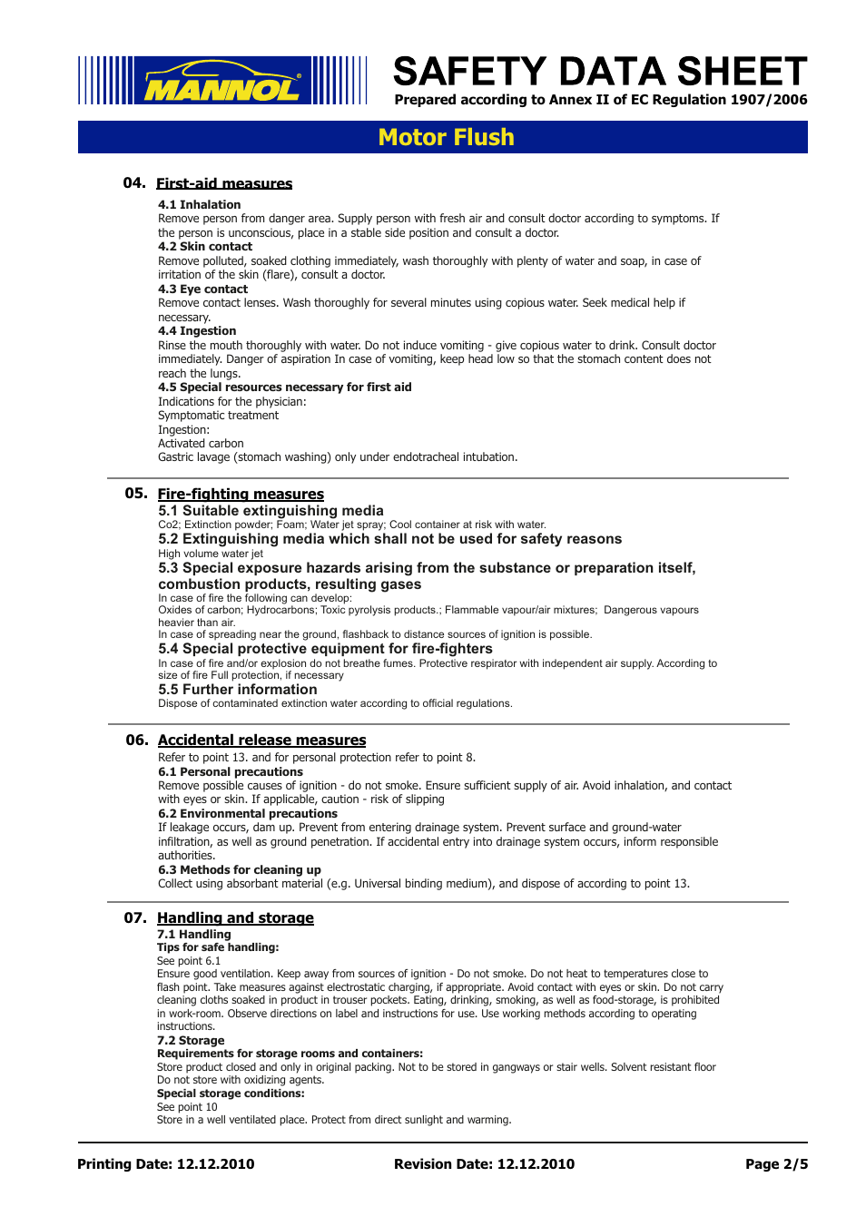 Seite 2, Motor flush | SCT-Germany MOTOR FLUSH 10min. User Manual | Page 2 / 5