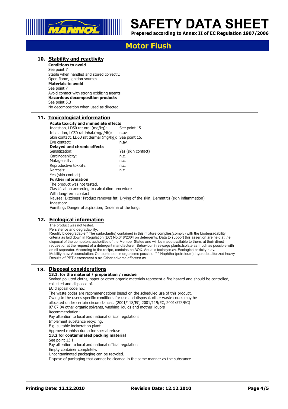 Seite 4, Motor flush | SCT-Germany MOTOR FLUSH 10min. User Manual | Page 4 / 5