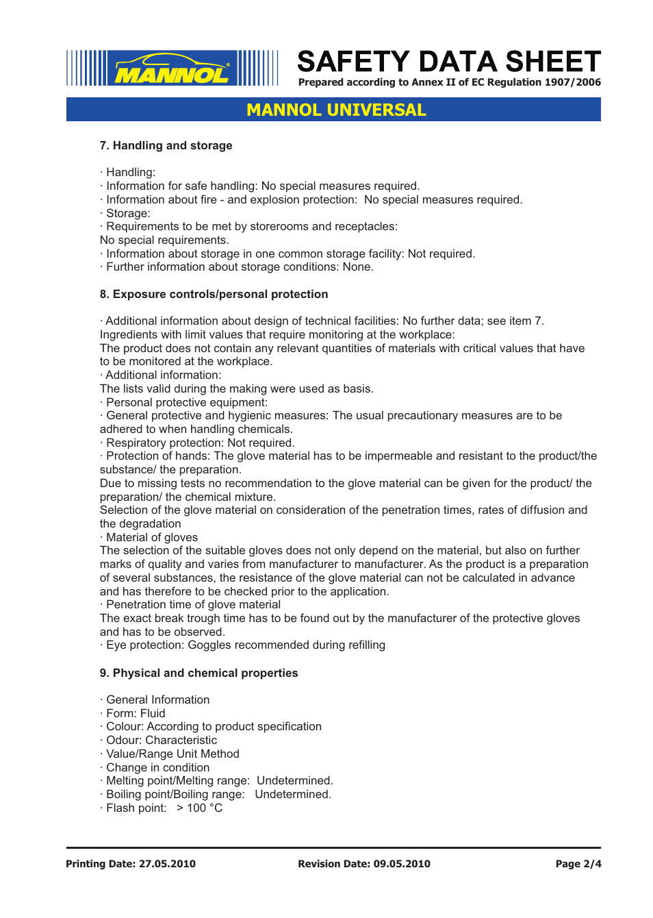 Mannol universal | SCT-Germany UNIVERSAL SAE 15W-40 API SG_CD User Manual | Page 2 / 4