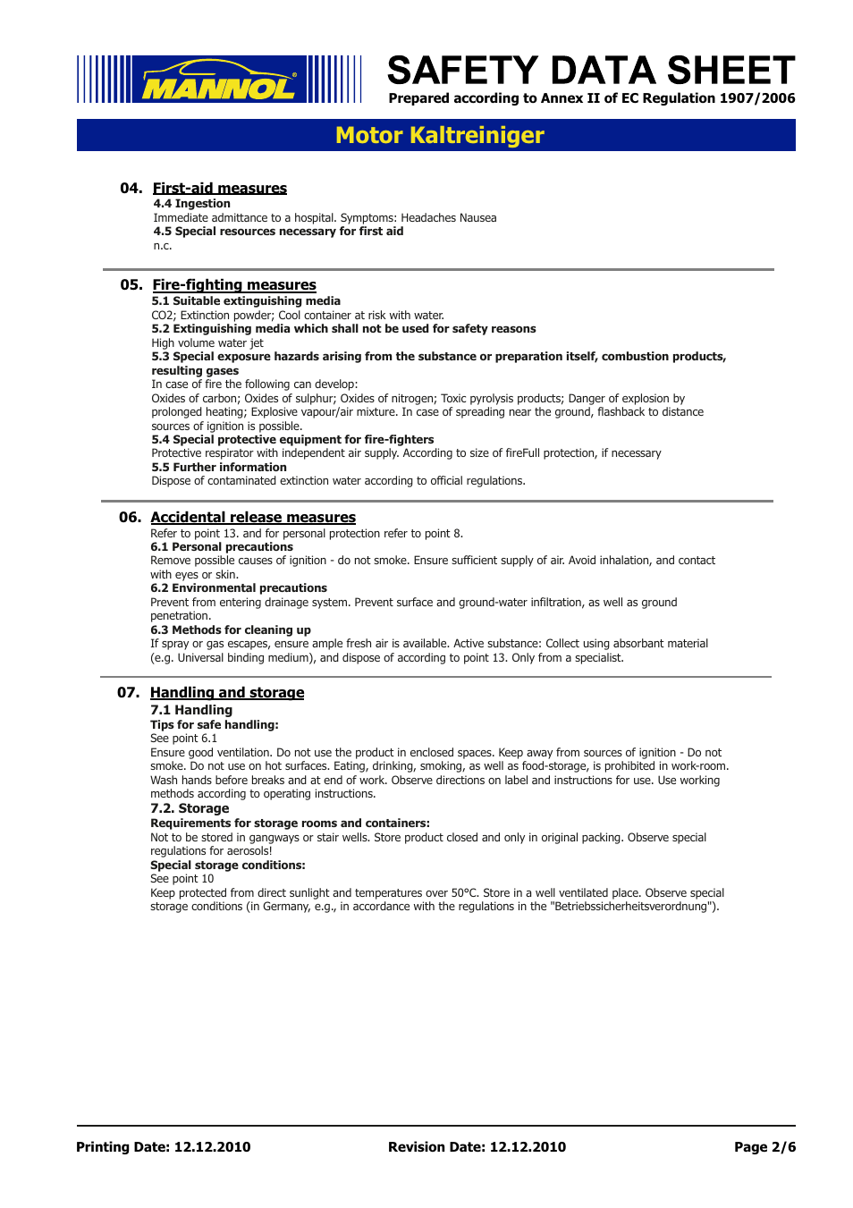 Seite 2, Motor kaltreiniger | SCT-Germany MOTOR-KALTREINIGER User Manual | Page 2 / 6