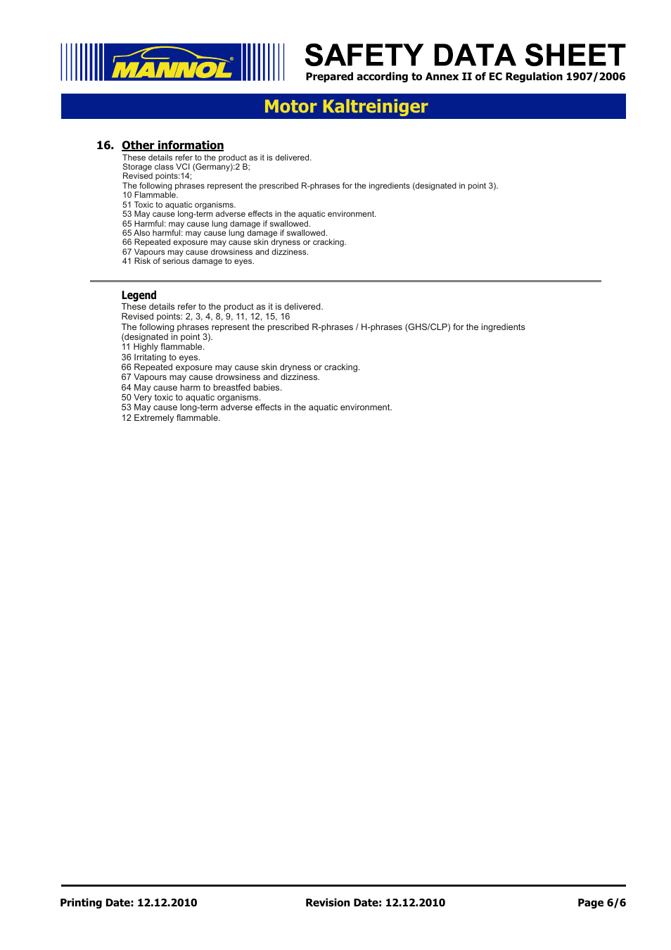 Seite 6, Motor kaltreiniger | SCT-Germany MOTOR-KALTREINIGER User Manual | Page 6 / 6