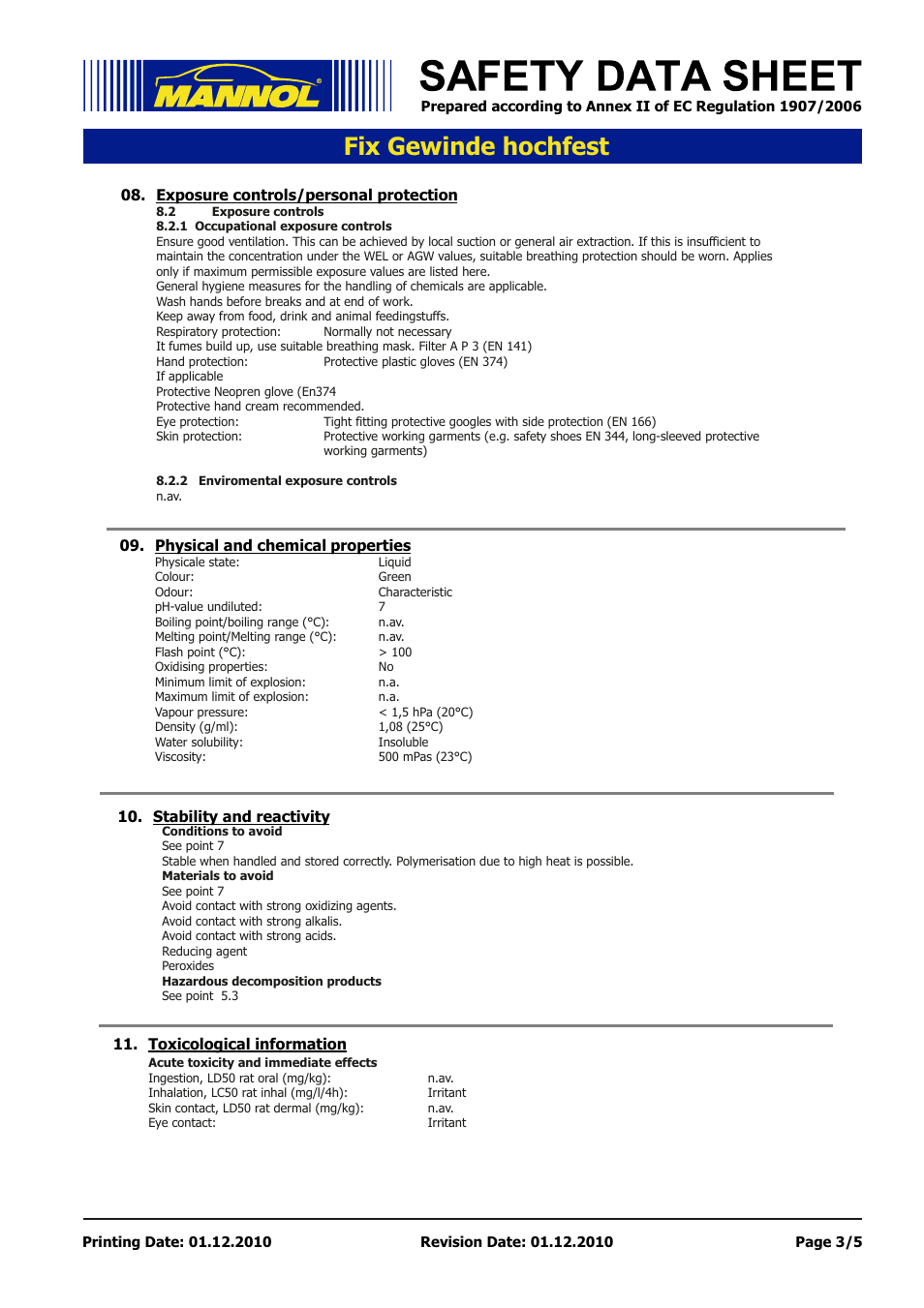 Seite 3, Fix gewinde hochfest | SCT-Germany 9927 FIX-GEWINDE bis M20 hochfest User Manual | Page 3 / 5