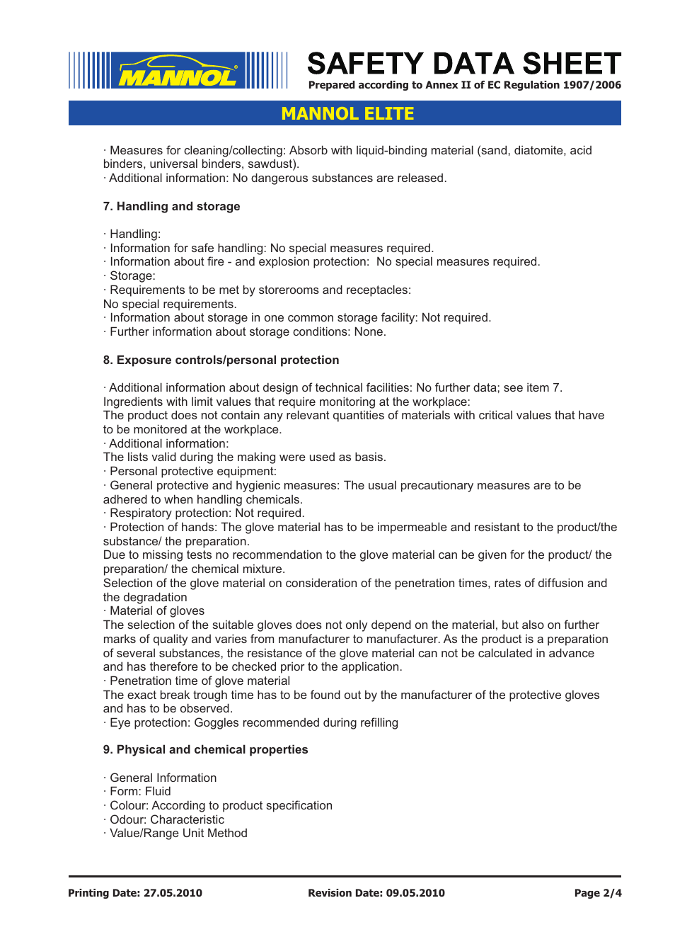 Mannol elite | SCT-Germany ELITE SAE 5W-40 API SM_CF User Manual | Page 2 / 4