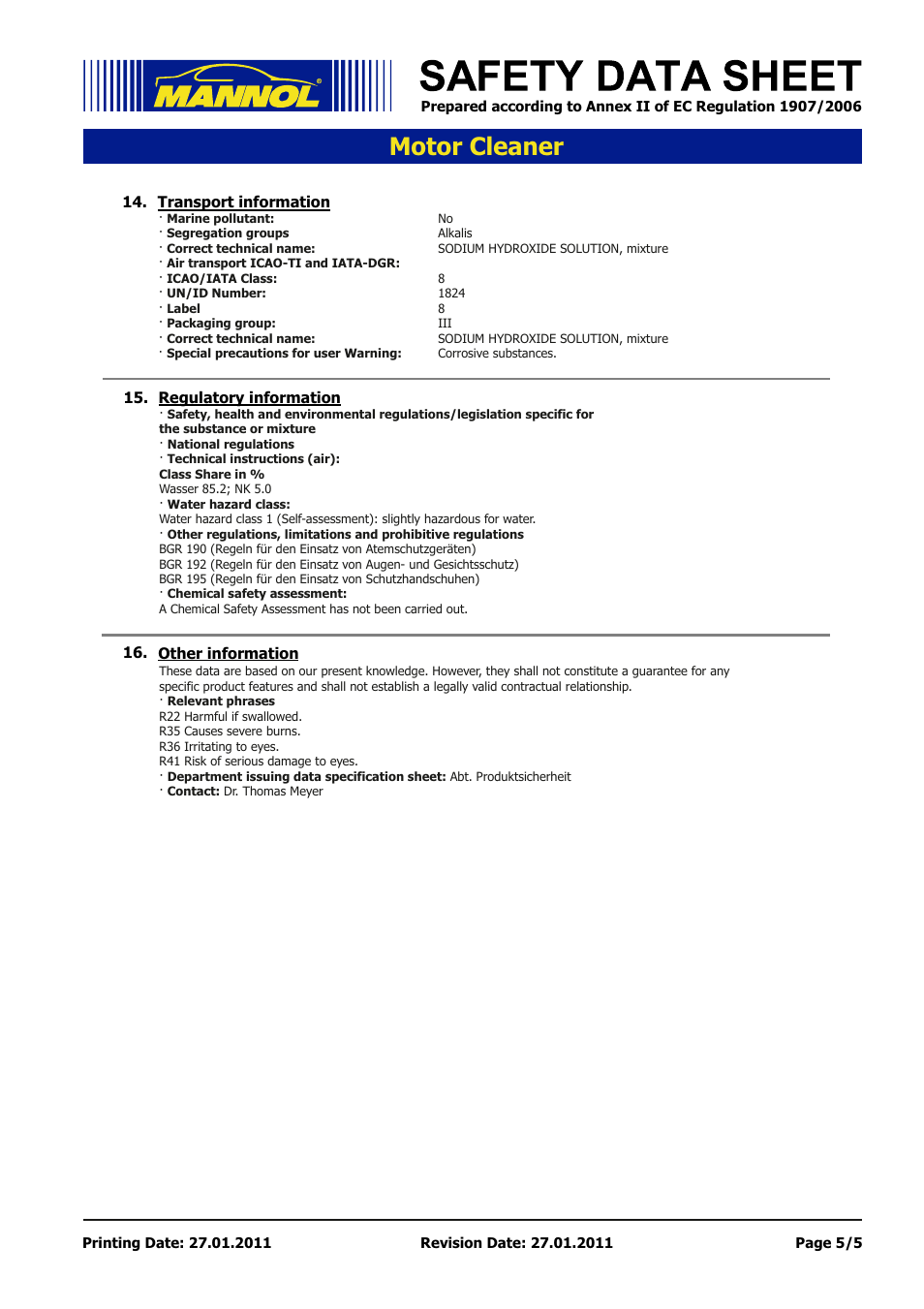 Seite 5, Motor cleaner | SCT-Germany MOTOR CLEANER User Manual | Page 5 / 5