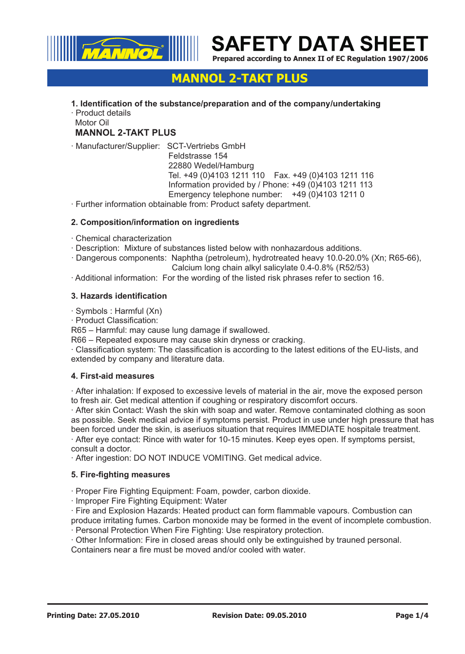 SCT-Germany 2-TAKT PLUS API TC User Manual | 4 pages