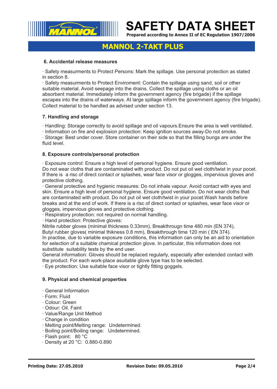 Mannol 2-takt plus | SCT-Germany 2-TAKT PLUS API TC User Manual | Page 2 / 4
