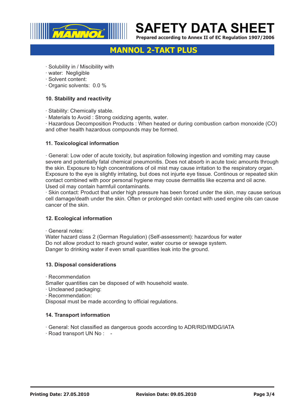 Mannol 2-takt plus | SCT-Germany 2-TAKT PLUS API TC User Manual | Page 3 / 4