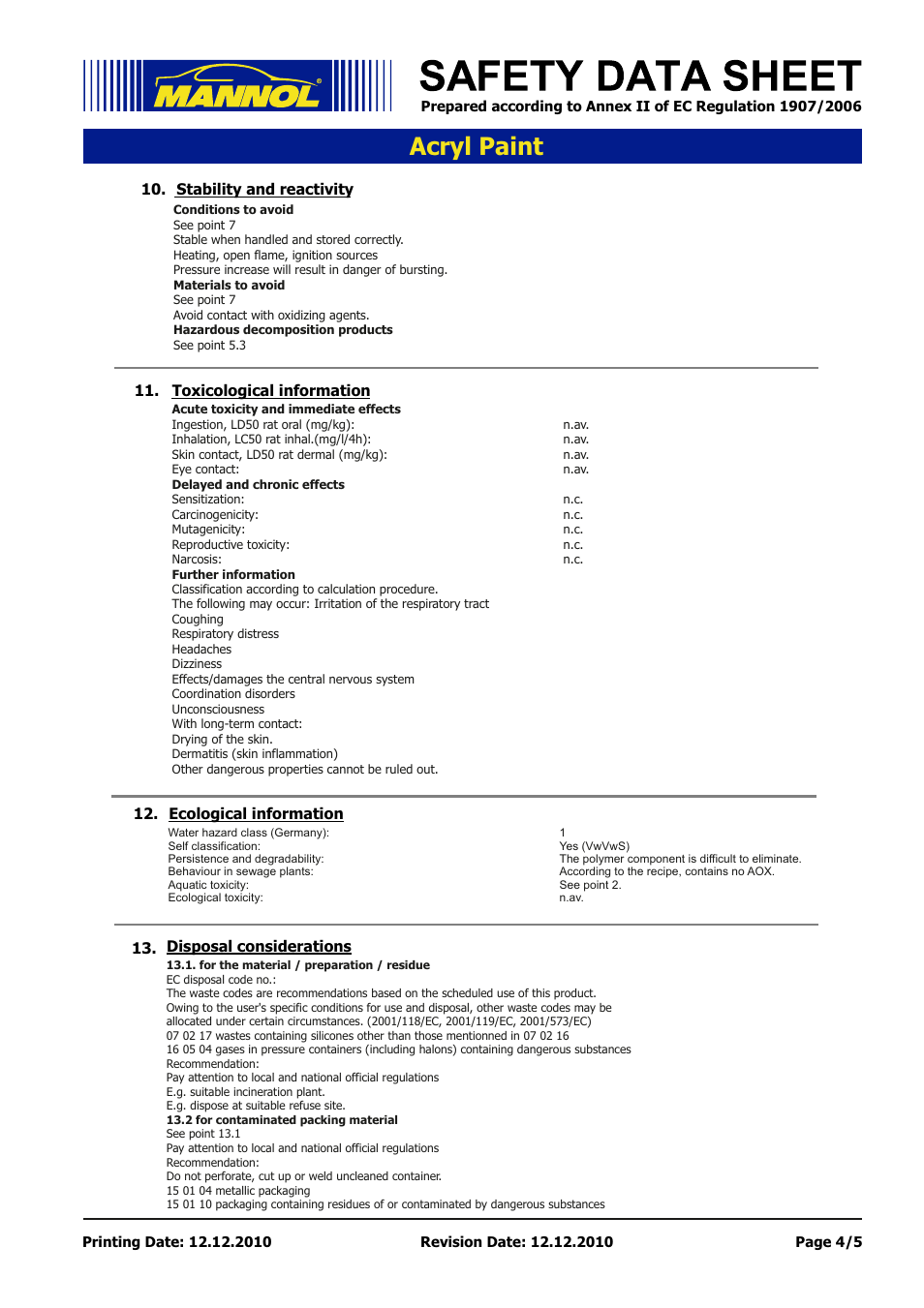 Seite 4, Acryl paint | SCT-Germany ACRYL PAINT User Manual | Page 4 / 5