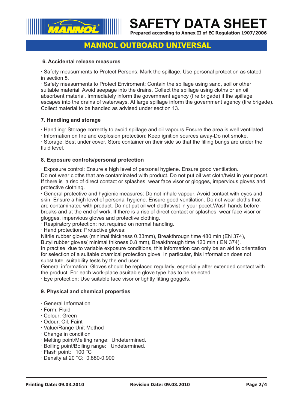 Mannol outboard universal | SCT-Germany OUTBOARD UNIVERSAL API TC User Manual | Page 2 / 4