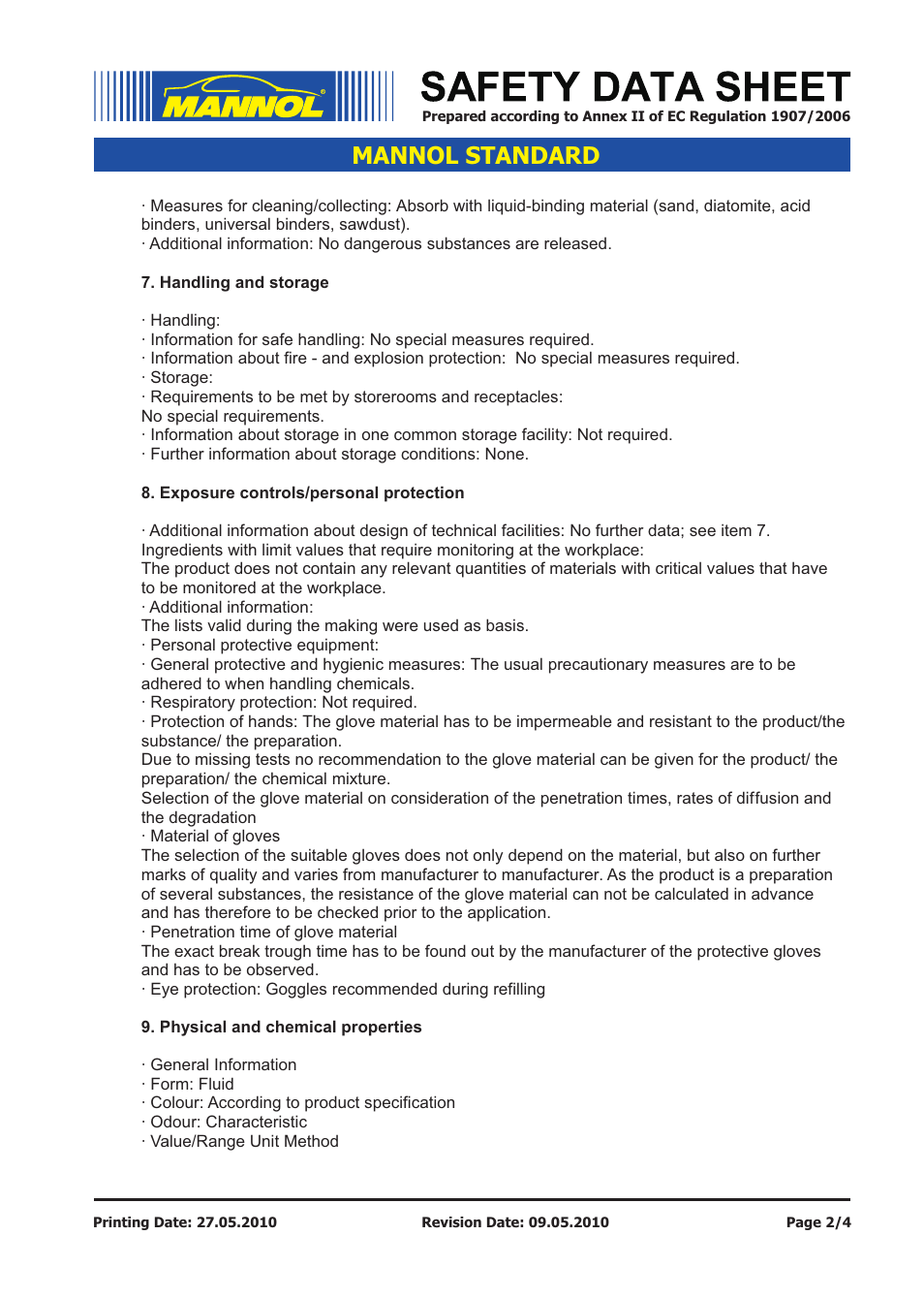 Mannol standard | SCT-Germany STANDARD SAE 15W-40 API SL_CF User Manual | Page 2 / 4
