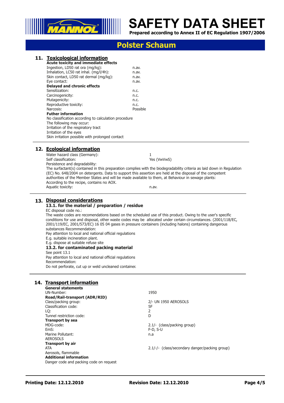 Seite 4, Polster schaum | SCT-Germany POLSTER-SCHAUM User Manual | Page 4 / 5